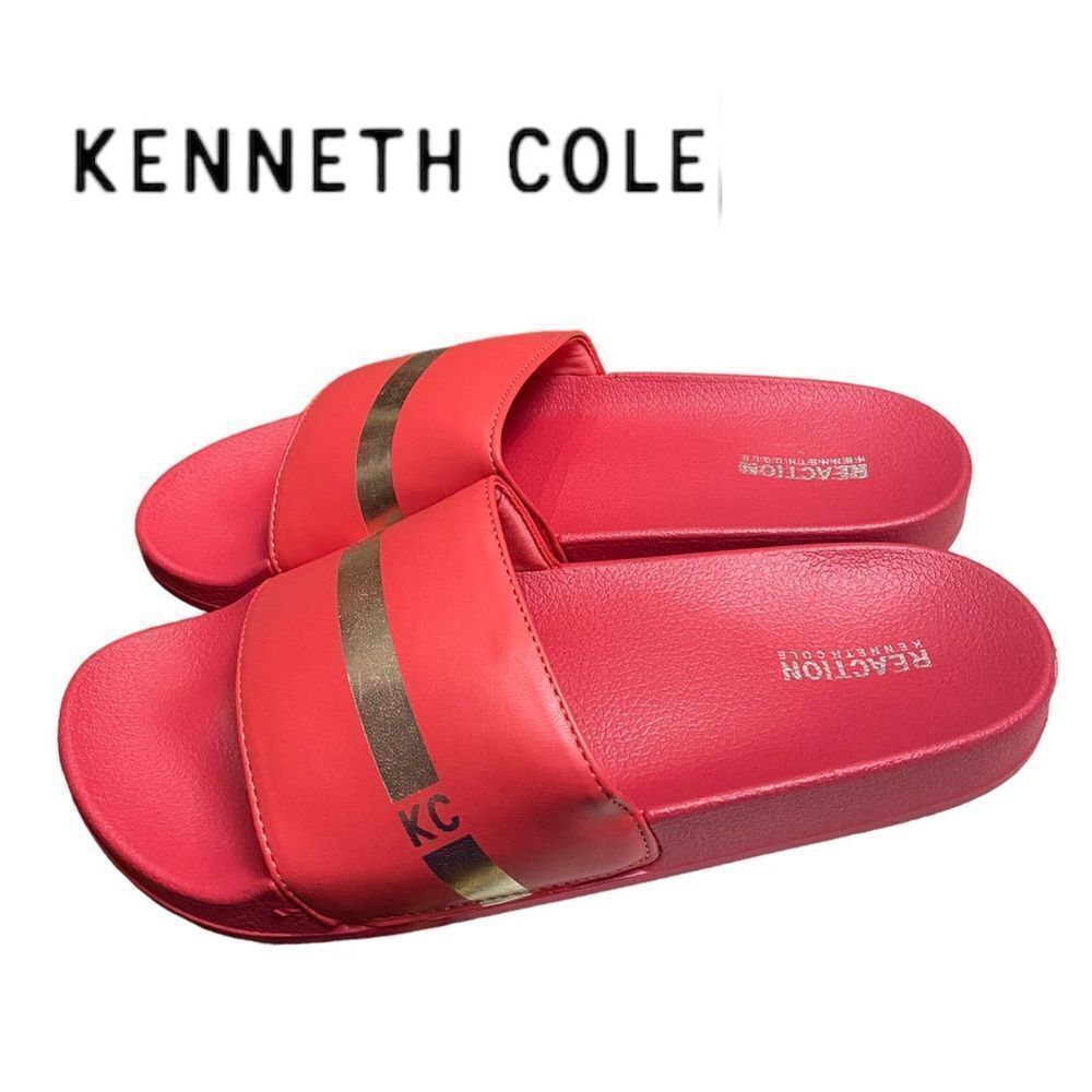 KENNETH COLE REACTION Women's KC Pool Coral Slide Sandals with Box 9